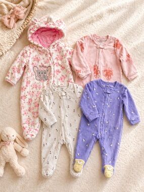 4pc 3-6 Month Baby Sleeper Set Bundle - Carter’s Little Joy NWT Pajamas